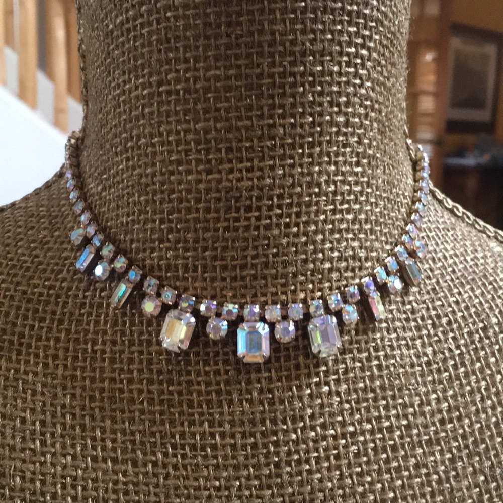 Vintage aurora borealis choker
